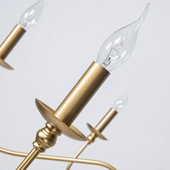Gilded 6-Arm Candlestick Chandelier