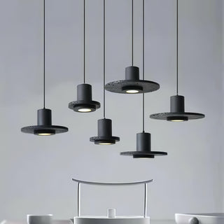 Lava Stone Black Pendant Light