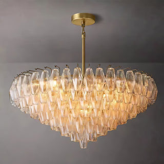 Amber Murano Glass Round Chandelier