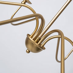 Gilded 6-Arm Candlestick Chandelier