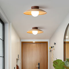 Vintage Wood Dome Ceiling Light