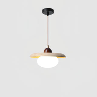 Wabi-Sabi Travertine Bedside Pendant Lamp