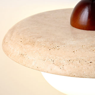 Wabi-Sabi Travertine Bedside Pendant Lamp