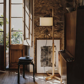 Minimalist Wooden Adjustable Floor Lamp