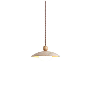 Scandinavian Travertine Disc Pendant Lamp