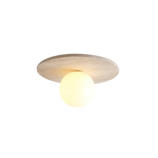 Minimalist Stone Disc Ceiling Light