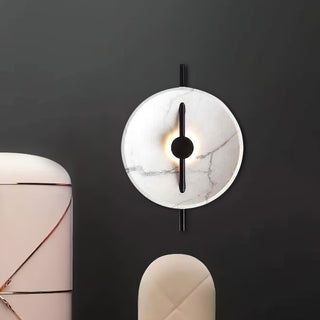 Contemporary Resin Round Marble Wall Light