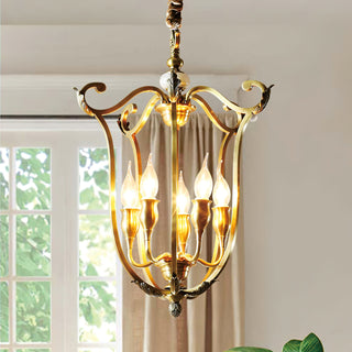 Classical carved candle chandelier