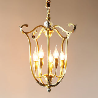 Classical carved candle chandelier