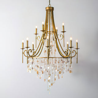 Tatum Lux American Shell Crystal Chandelier