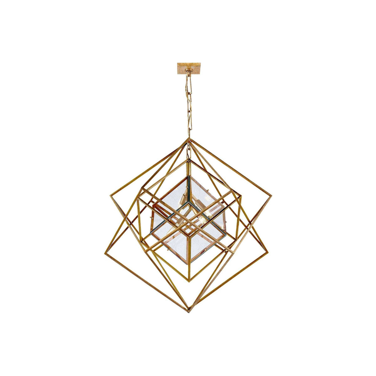 Contemporary Abstract Metal Chandelier