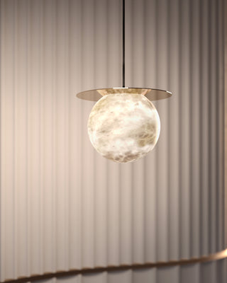 Disc Alabaster Pendant Light