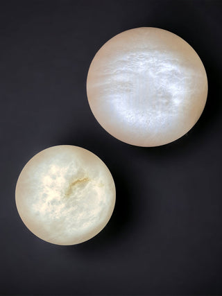 Lunar Glow Alabaster Wall Light