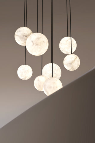 Luxury Multi-Globe Alabaster Pendant Light