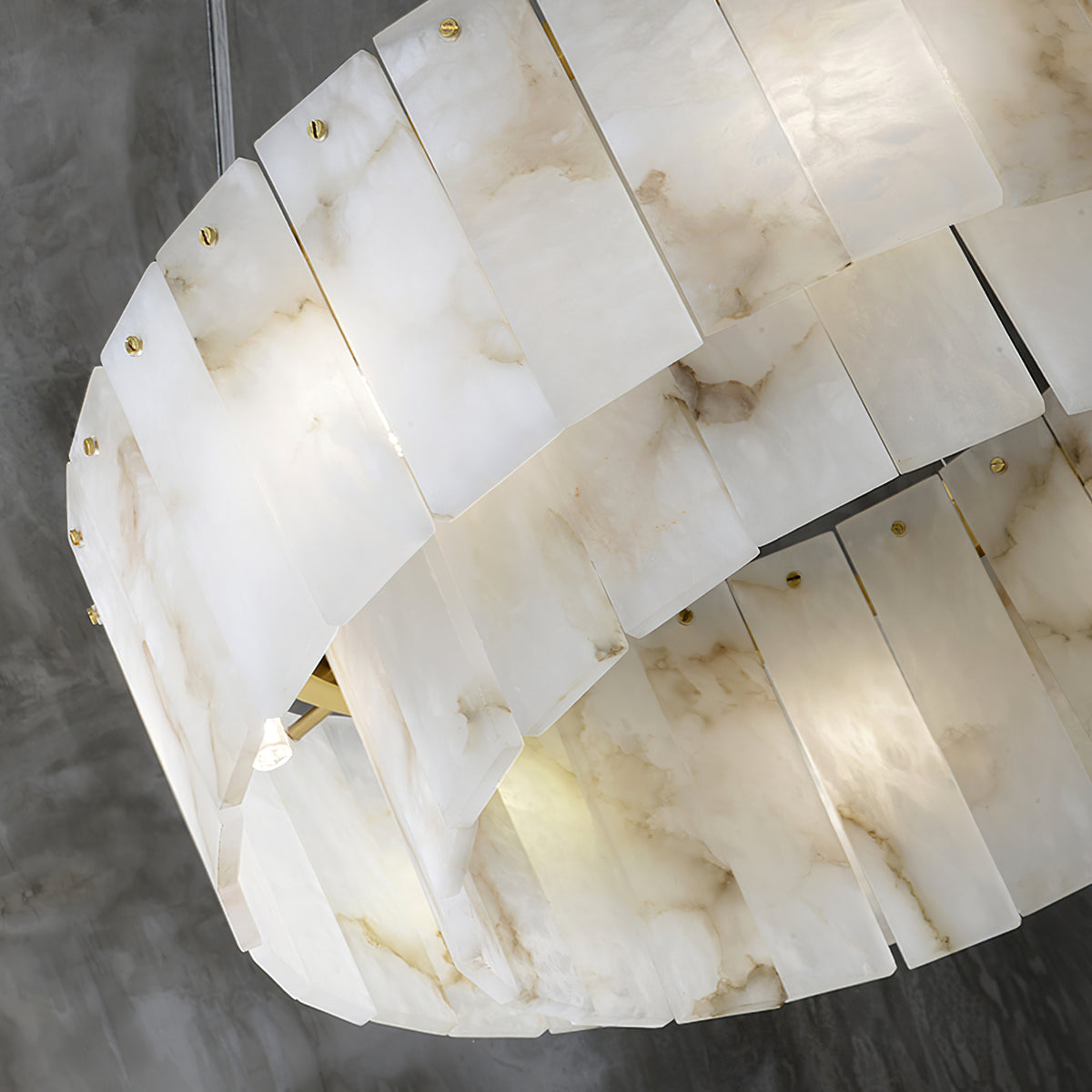 Alabaster Drum Chandelier