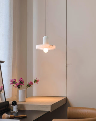 Modern White Marble Pendant Light