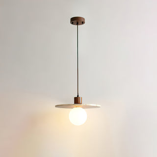 Zen Travertine Disc Pendant Light