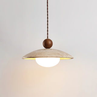 Scandinavian Travertine Disc Pendant Lamp