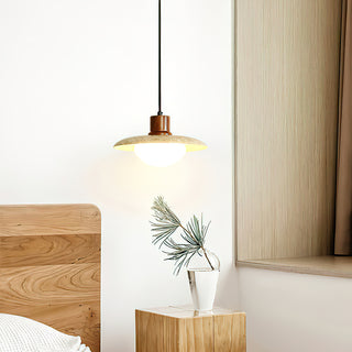 Japanese Modern Travertine Hanging Light