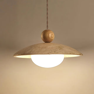 Scandinavian Travertine Disc Pendant Lamp