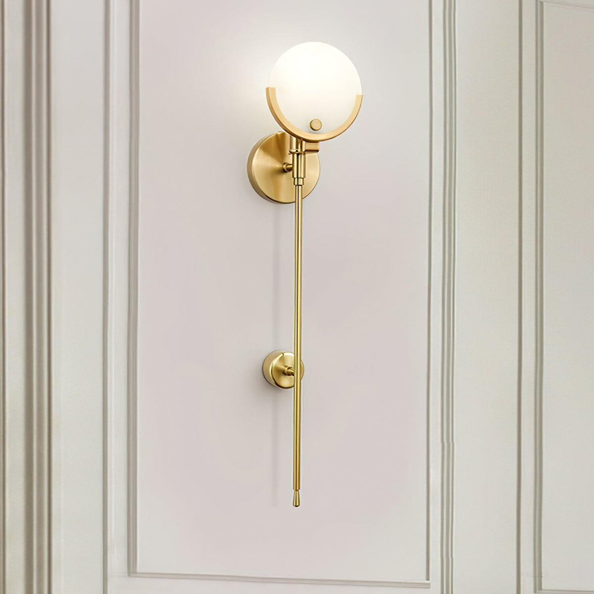 Universal Ava Brass Wall Light - view 11 | Liootrlamp