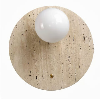 Japanese Oval Travertine Wall Light