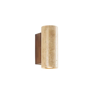 Travertine Cylinder Wall Lamp