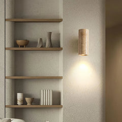 Travertine Cylinder Wall Lamp
