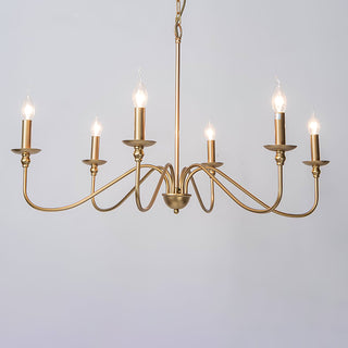 Classic Brass 6-Light Candle Chandelier