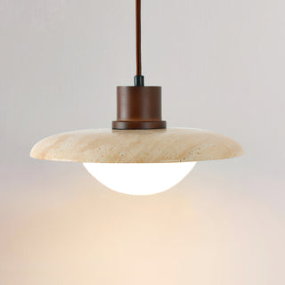 Japanese Modern Travertine Hanging Light