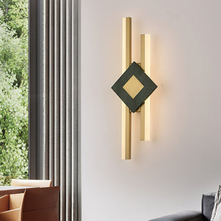 Green Marble Square LED Wall Light