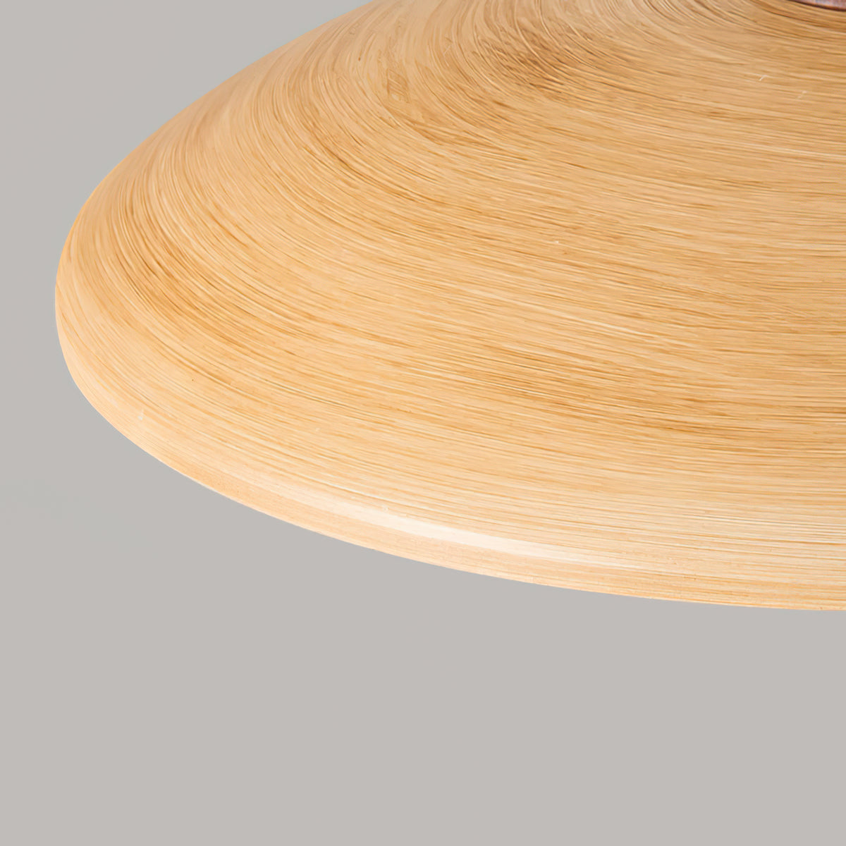 Vintage Wood Dome Ceiling Light - view 10 | Liootrlamp