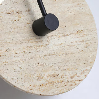 Minimalist Circular Travertine Wall Sconce