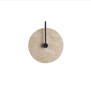 Minimalist Circular Travertine Wall Sconce