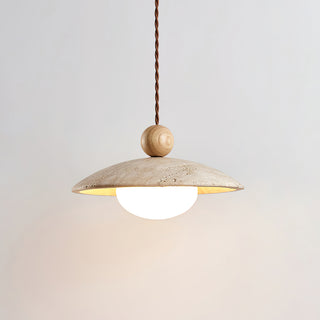 Scandinavian Travertine Disc Pendant Lamp