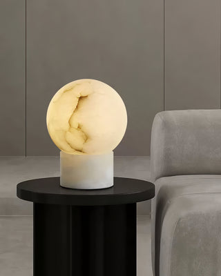 Globe Alabaster Table Lamp