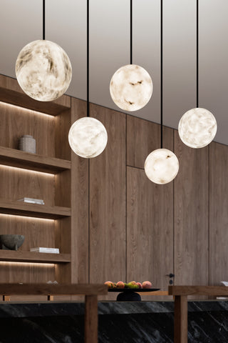 Luxury Multi-Globe Alabaster Pendant Light