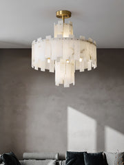 Layered Alabaster Chandelier