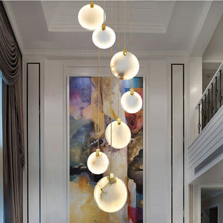 Tiered Alabaster Staircase Chandelier