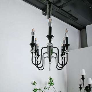 Vintage Iron Scroll Chandelier