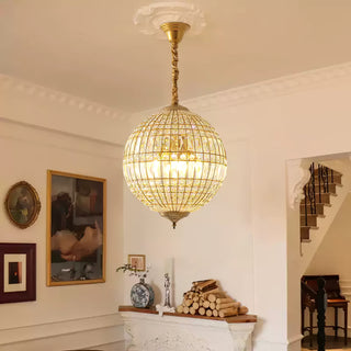 Vintage style crystal ball Pendant Light