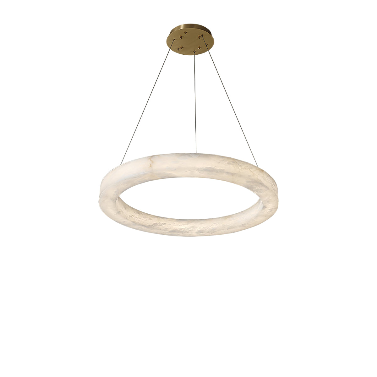 Triple Ring Alabaster Pendant Light - view 30 | Liootrlamp
