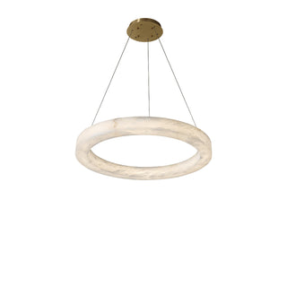 Triple Ring Alabaster Pendant Light