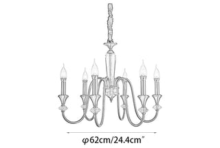 Vintage Iron Scroll Chandelier