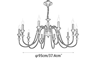 Vintage Iron Scroll Chandelier