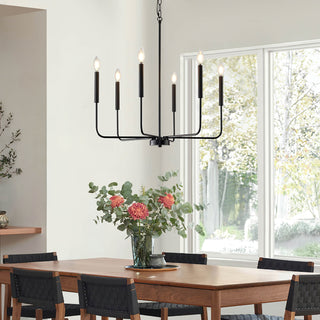 Modern Black Candlestick Chandelier