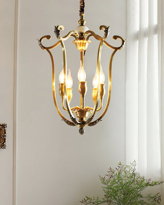 Classical carved candle chandelier