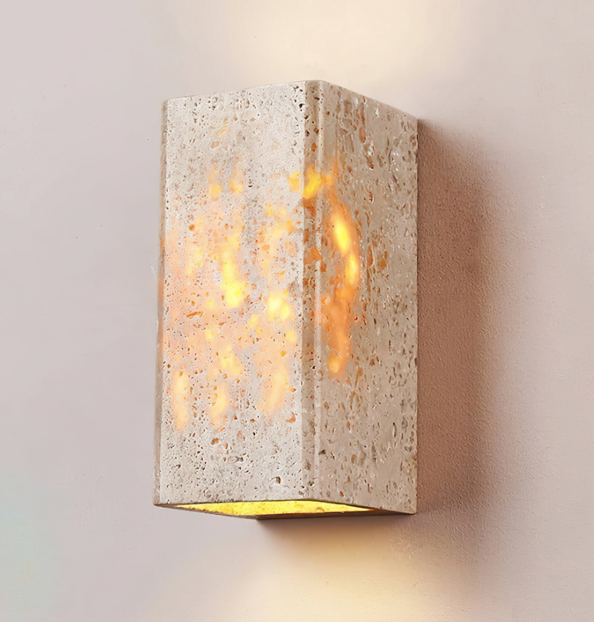 Rectangular Stone LED Wall Lamp - view 7 | Liootrlamp
