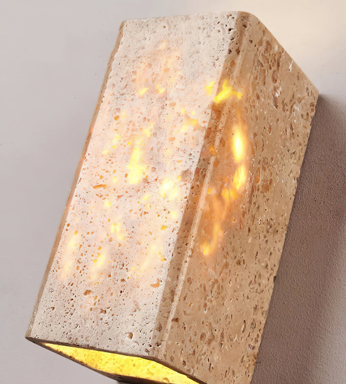 Rectangular Stone LED Wall Lamp - view 8 | Liootrlamp