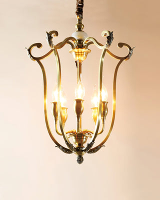 Classical carved candle chandelier